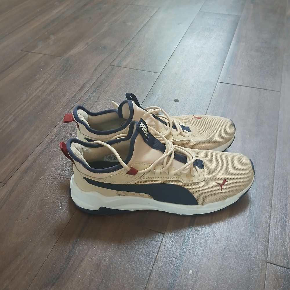 Puma Men's Tan and Navy Sneakers - Picture 4 of 6